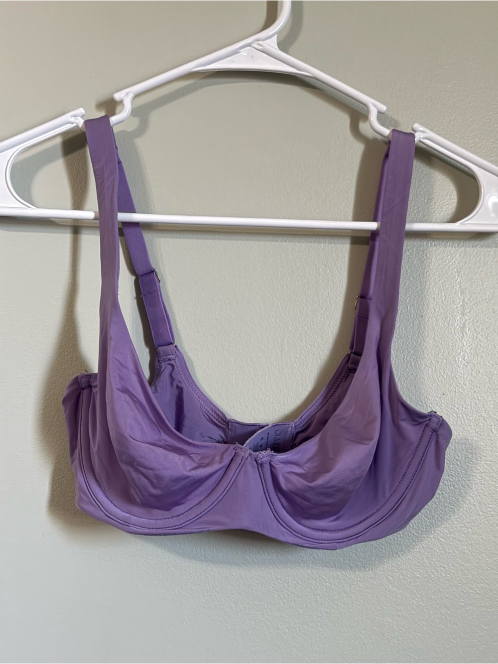 CUUP The Scoop Sheer Mesh Underwire Bra Lilac Purple Lavender Size 32C